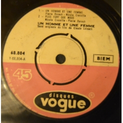 45'lik Plak Un Homme Et Une Femme