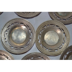 Alpaka 12'li çay tabağı